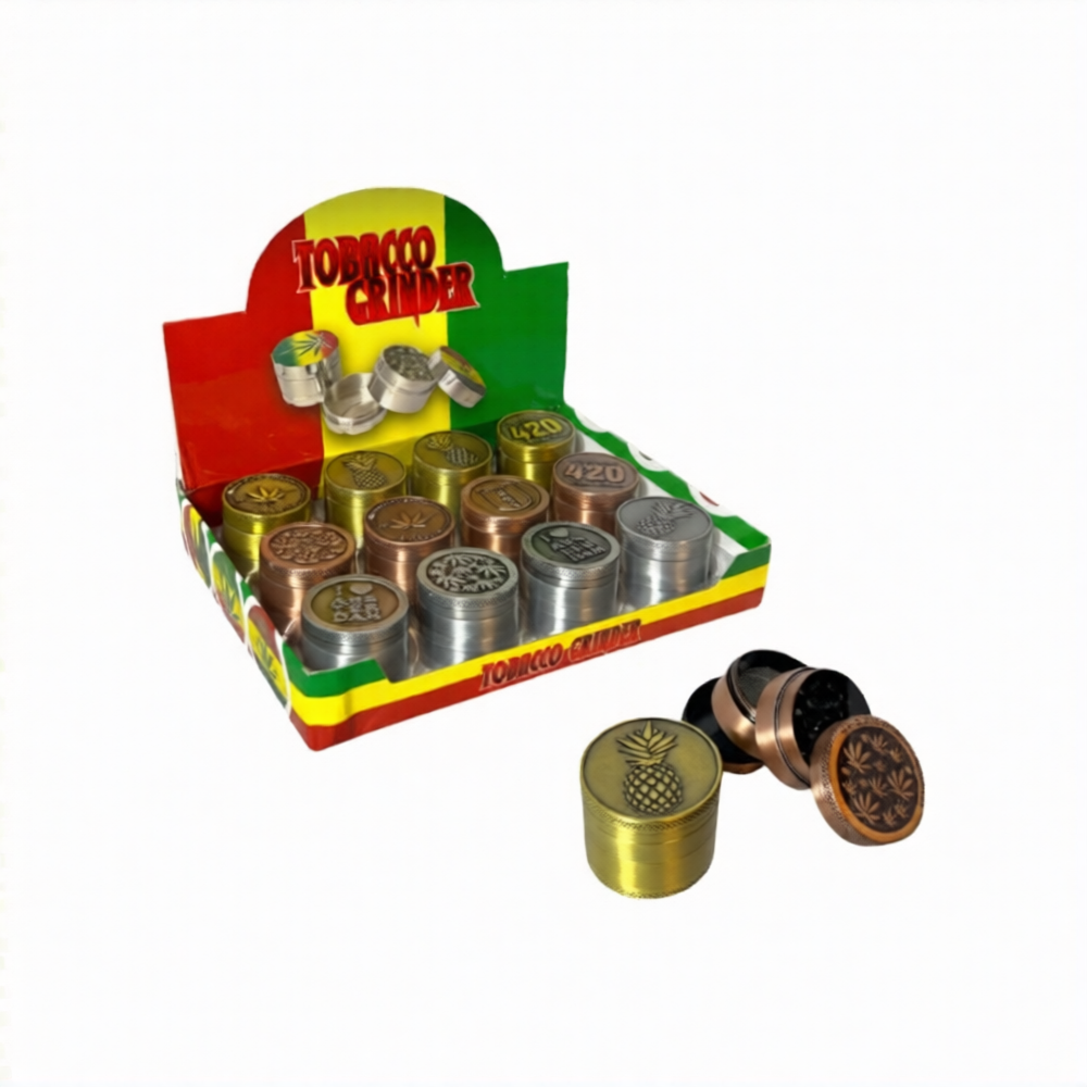 12 x Grinder Metal Amsterdam New 4 Part PH6915BS 40MM - GS1203