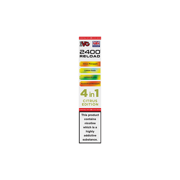 20mg IVG 2400 Reload Prefilled Pods 2ml 2400 Puffs - 4 Pcs