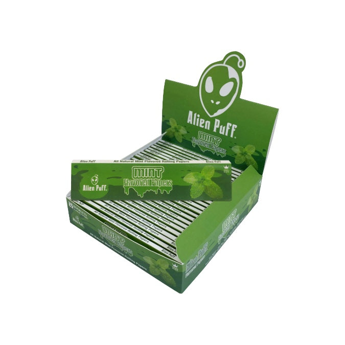 Alien Puff Mint Flavour King Size Papers - 25 Booklets (HPF2809)