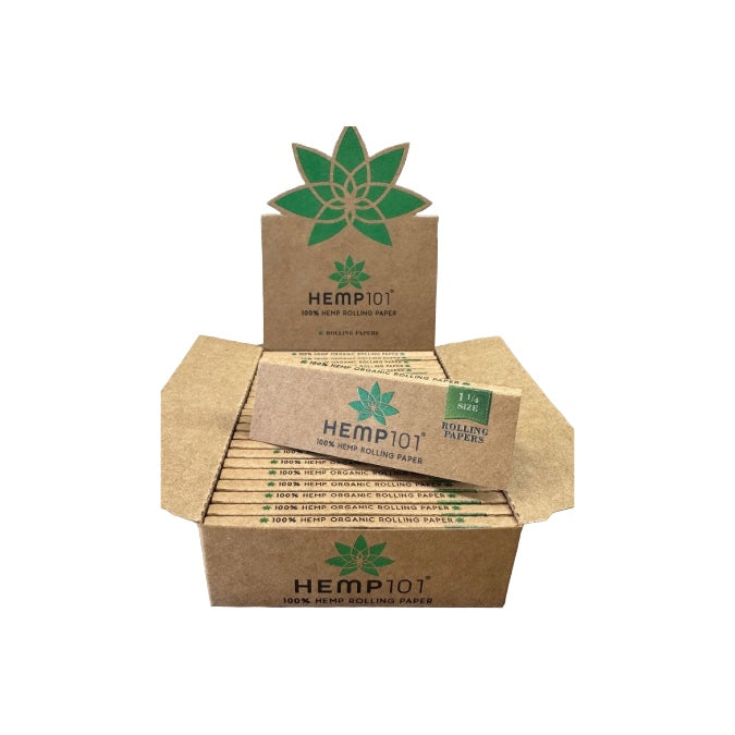 Hemp 101 1 1/4 Size 100% Hemp Rolling Papers Natural Brown