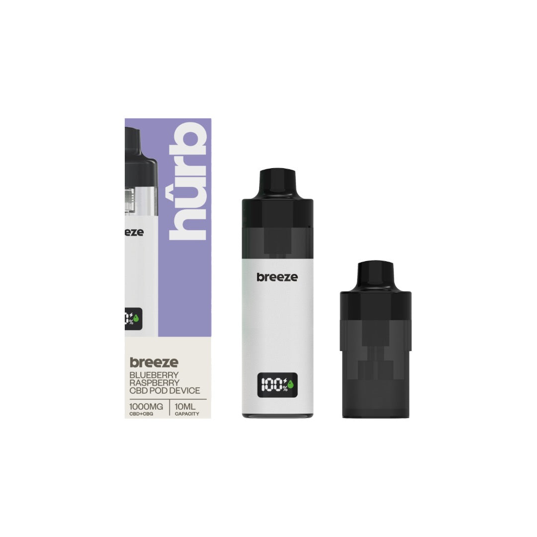 Hurb Breeze CBD 1000mg Prefilled Pod 10ml + Pod Vape Device