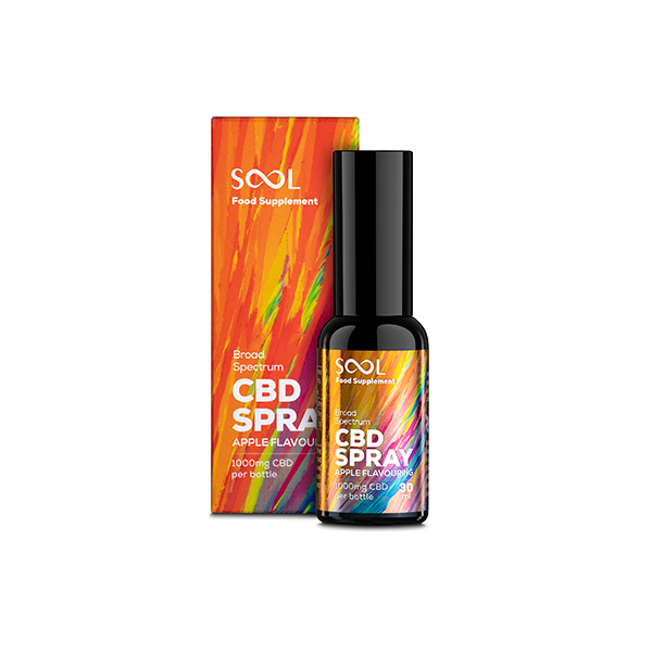 SOOL 1000mg CBD Blood Apple Flavour Spray 30ml (BUY 1 GET 1 FREE)