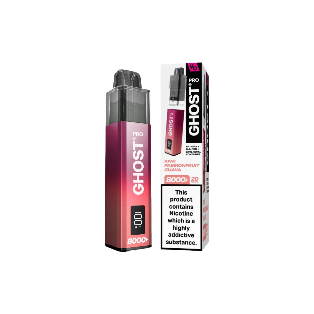 20mg Ghost Pro 8000+ By Vapes Bars Prefilled Pod Vape Kit