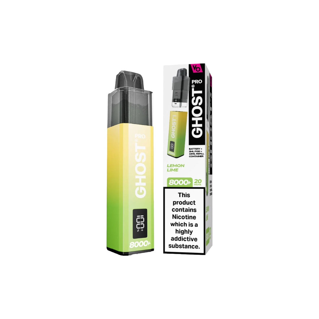20mg Ghost Pro 8000+ By Vapes Bars Prefilled Pod Vape Kit
