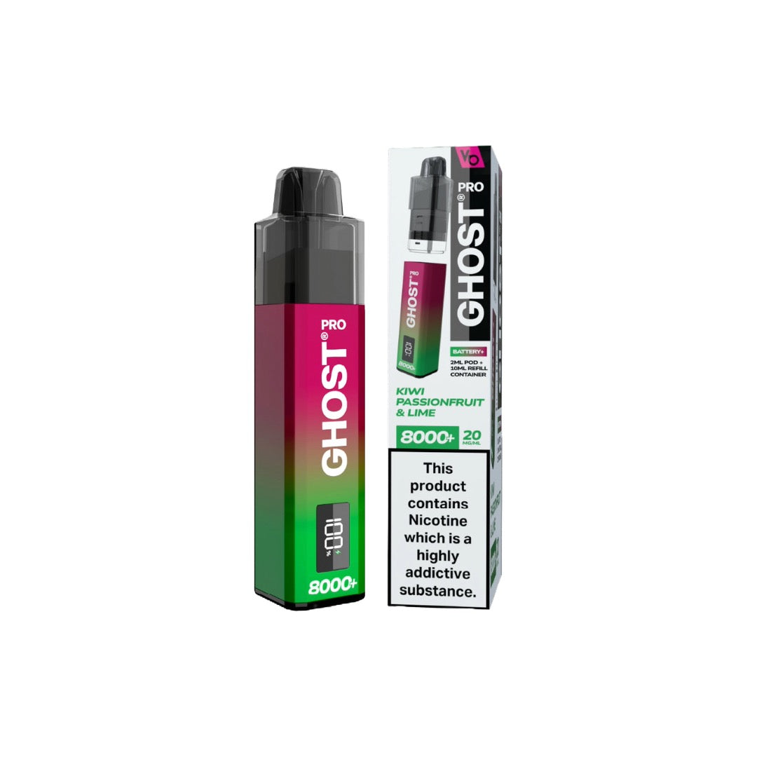 20mg Ghost Pro 8000+ By Vapes Bars Prefilled Pod Vape Kit