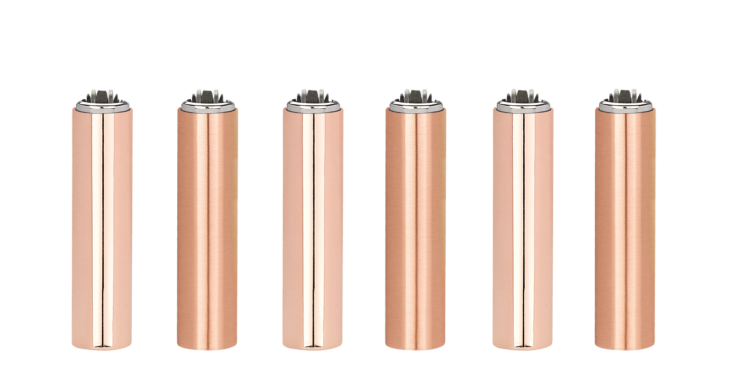 30 Clipper Rose Gold Printed Refillable Classic Lighters - FCP0T079UKH