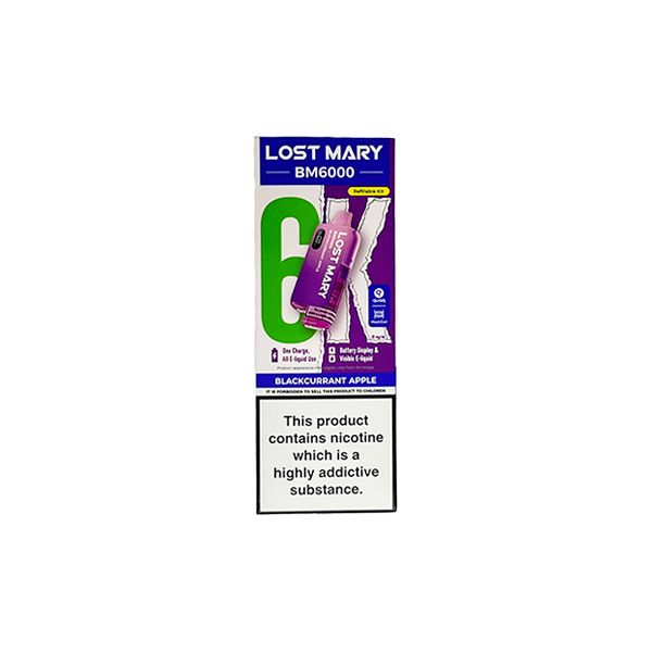 20mg LOST MARY BM6000 Refillable Pod Kit - 6000 Puffs