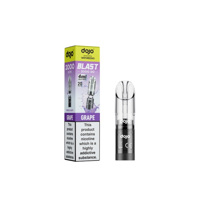 20mg Vaporesso Dojo Blast 2000 Go Prefilled Pod & Refill
