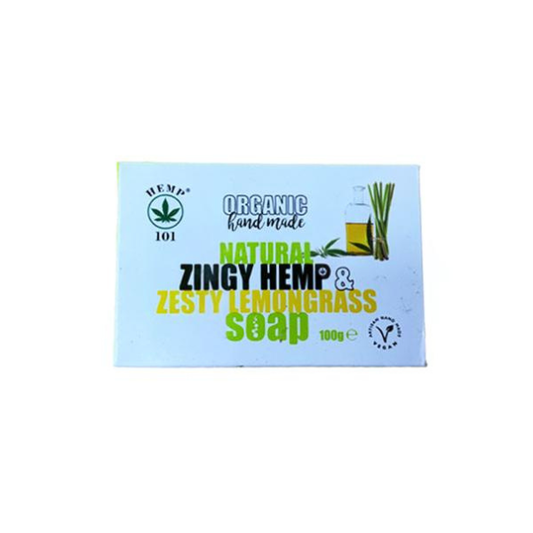 Hemp 101 Organic Homemade Natural Zingy Hemp & Zesty Lemongrass Soap 100g