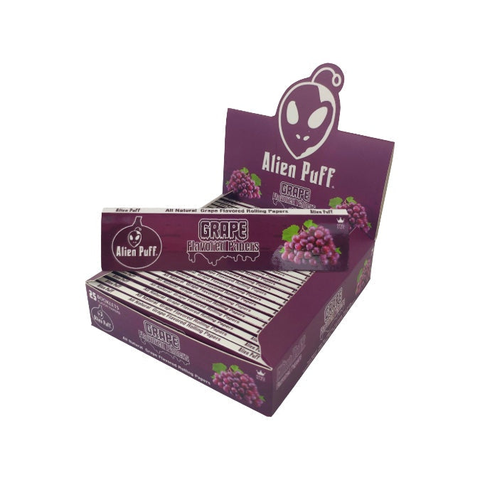Alien Puff Grape Flavour King Size Papers - 25 Booklets (HPF2806)