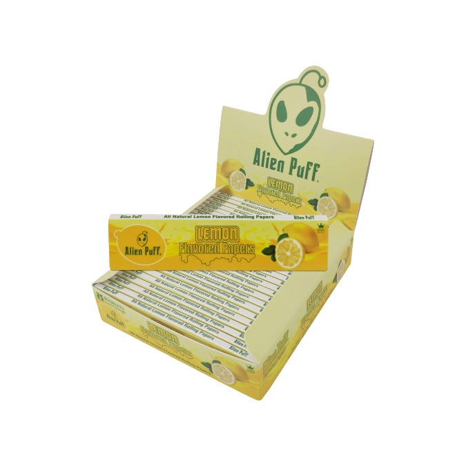 Alien Puff Lemon Flavour King Size Papers - 25 Booklets (HPF2810)