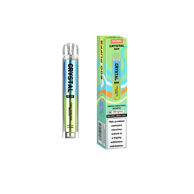 20mg Crystal Bar Original 600 Prefilled Pod Vape Kit