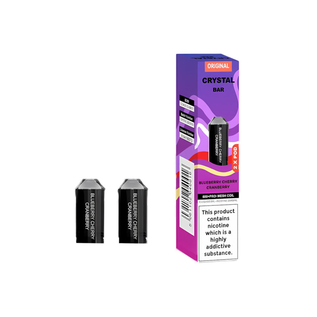Crystal Bar 600 Prefilled Pod 600 Puffs - 2 Pcs