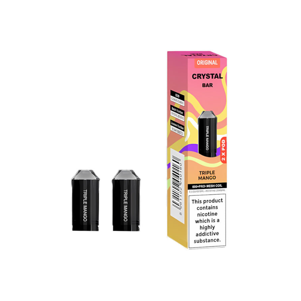Crystal Bar 600 Prefilled Pod 600 Puffs - 2 Pcs