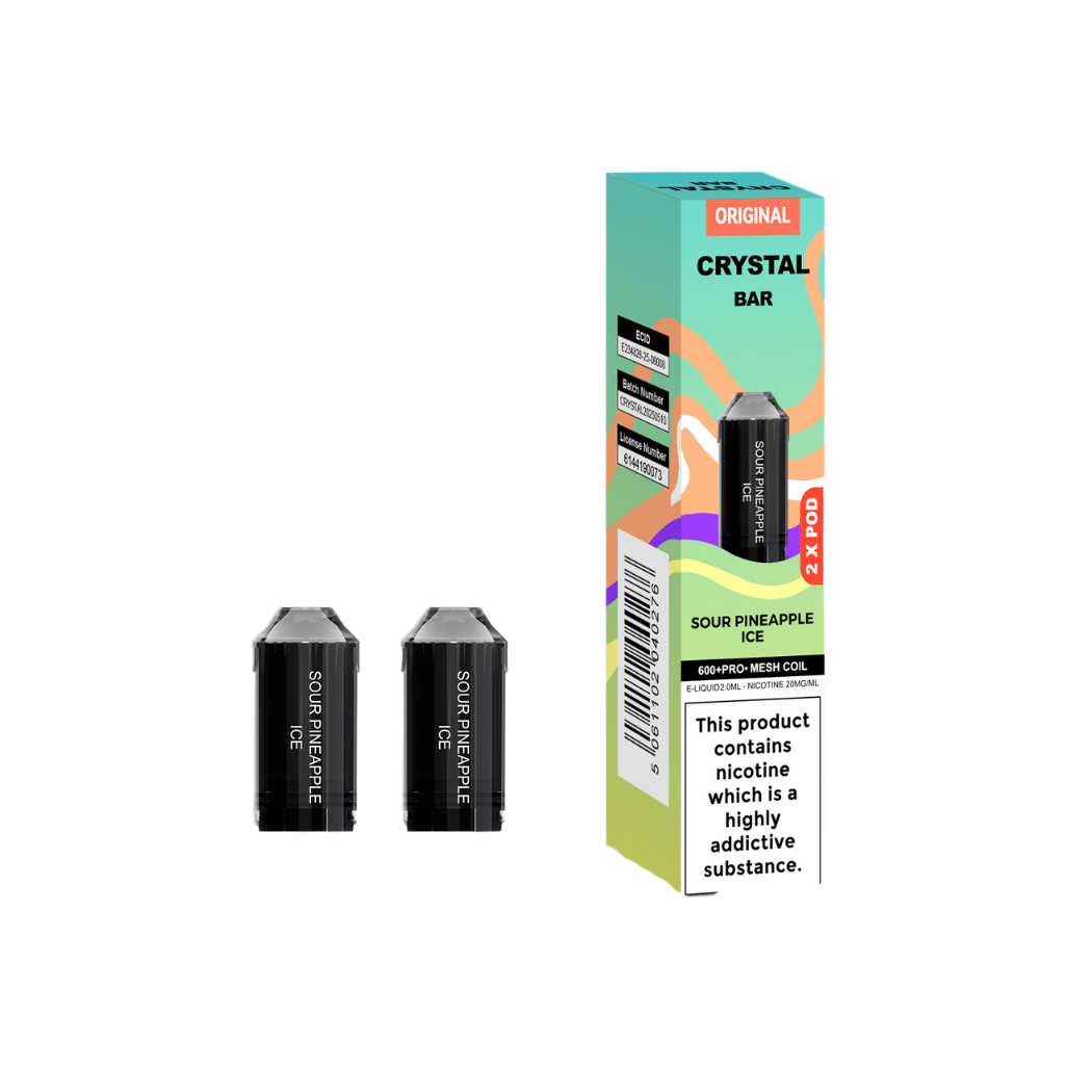 Crystal Bar 600 Prefilled Pod 600 Puffs - 2 Pcs