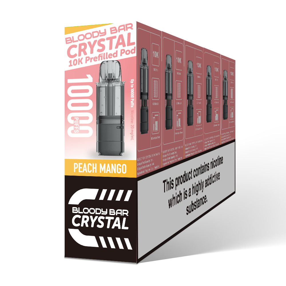 20mg Bloody Bar Crystal 10K Prefilled Pod 10000 Puffs - 1 Pc