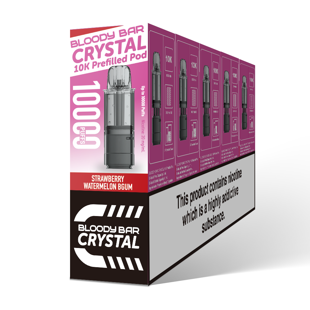 20mg Bloody Bar Crystal 10K Prefilled Pod 10000 Puffs - 1 Pc