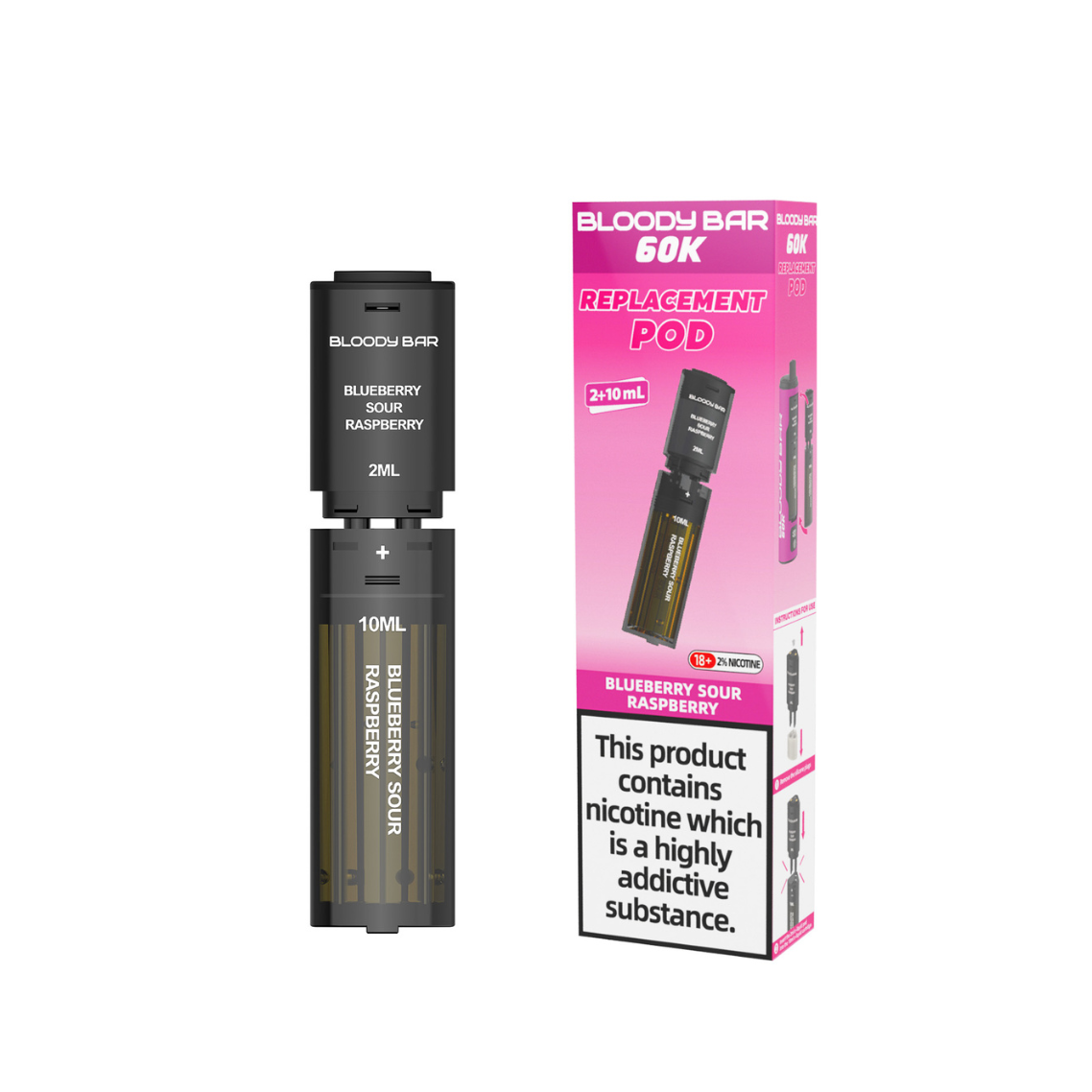 20mg Bloody Bar 60K Prefilled Pods 60000 Puffs - 1 Pc