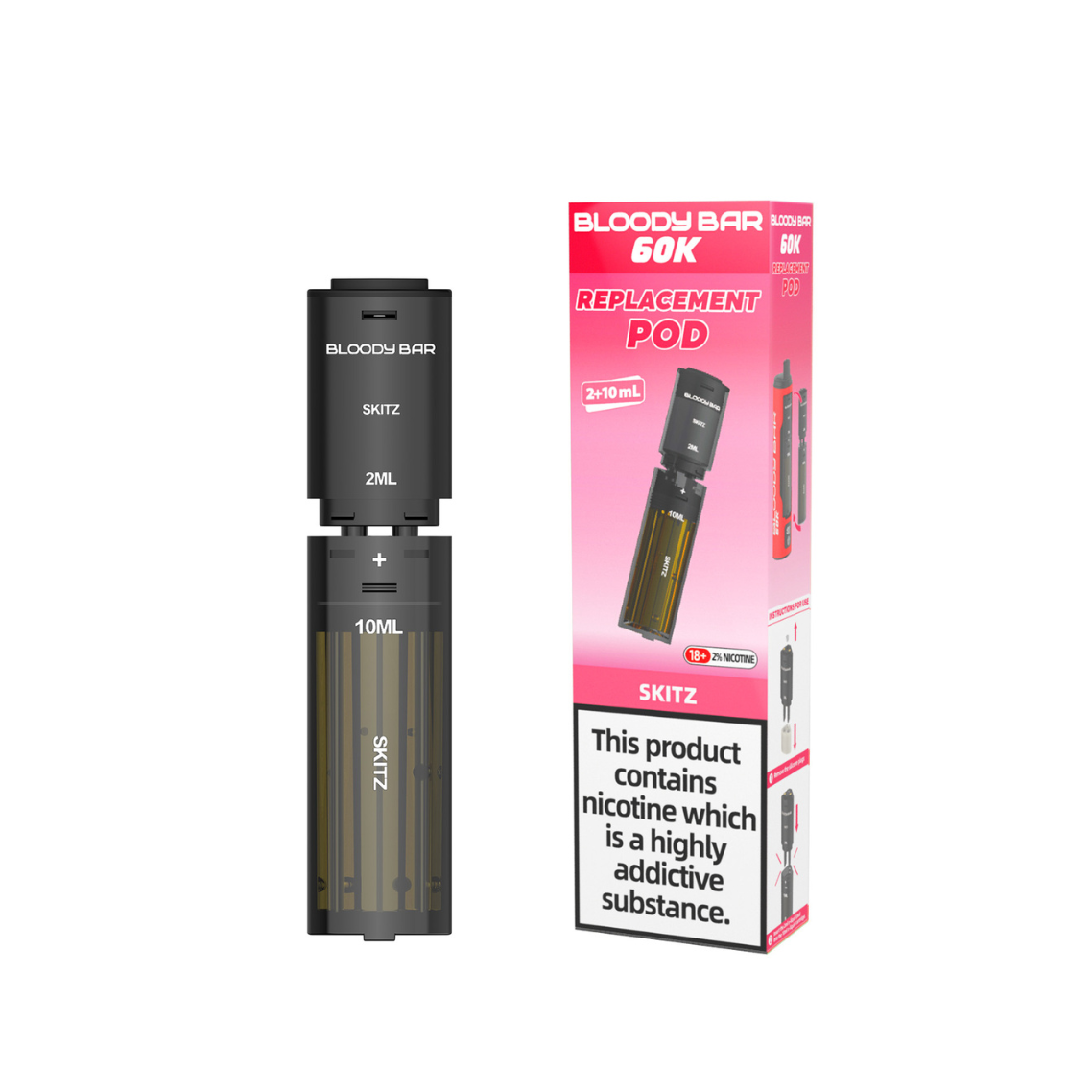 20mg Bloody Bar 60K Prefilled Pods 60000 Puffs - 1 Pc