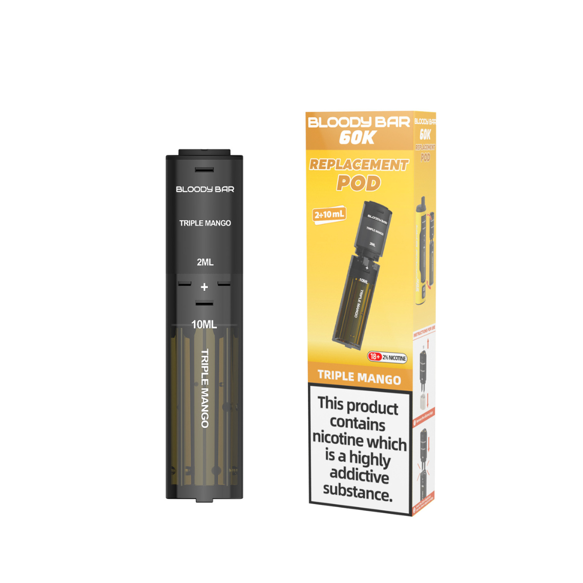 20mg Bloody Bar 60K Prefilled Pods 60000 Puffs - 1 Pc