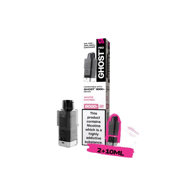 20mg Ghost Pro 8000+ By Vapes Bars Prefilled Pods