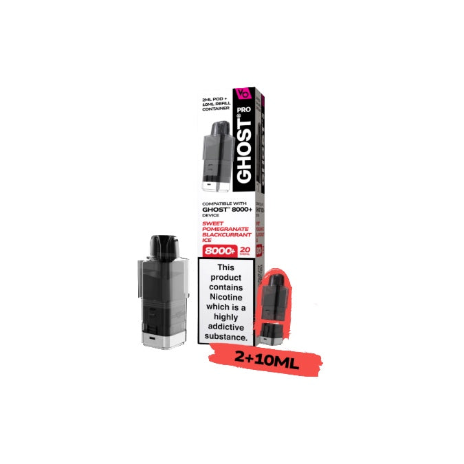 20mg Ghost Pro 8000+ By Vapes Bars Prefilled Pods