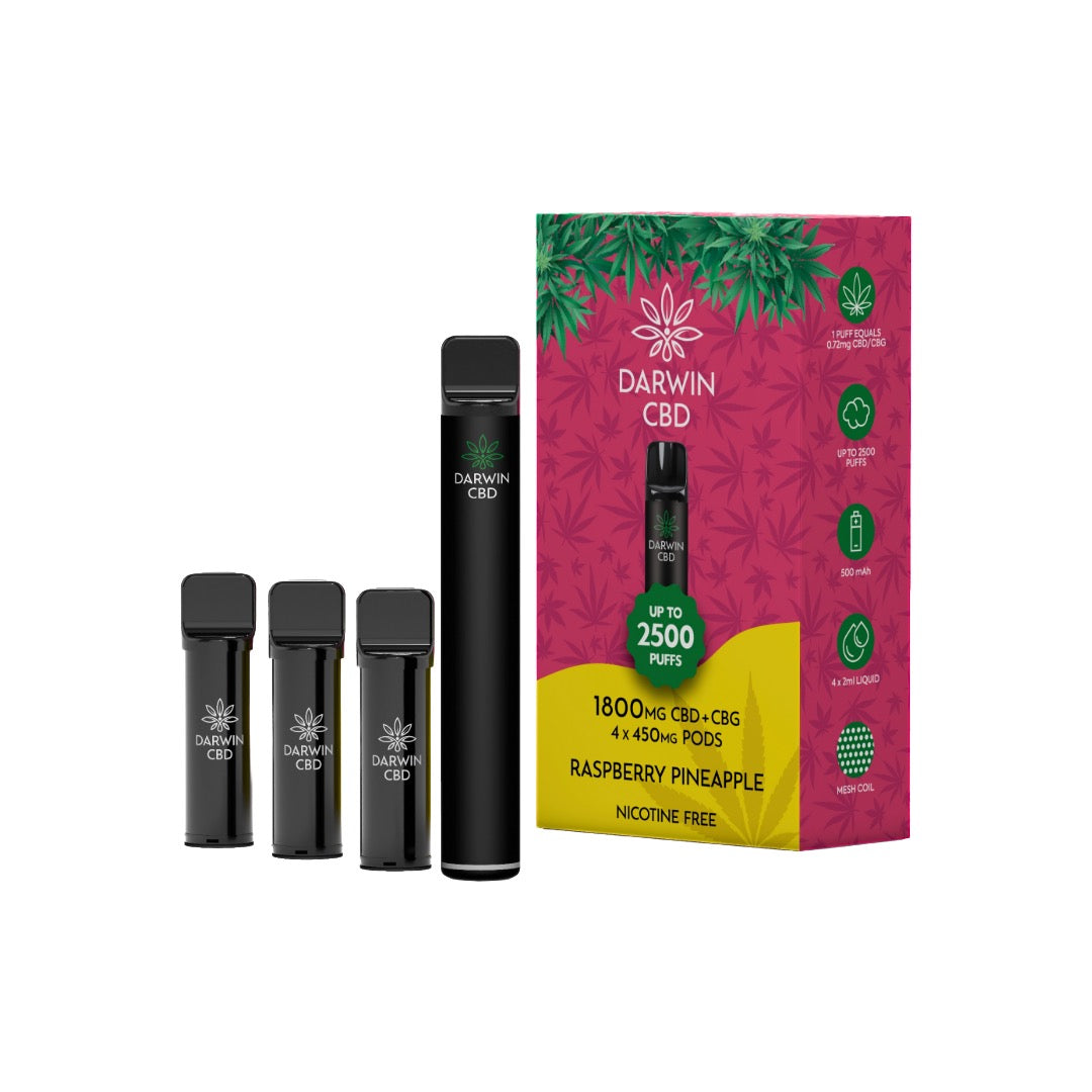 1800mg Darwin CBD 4 in 1 Vape Kit 2500 Puffs