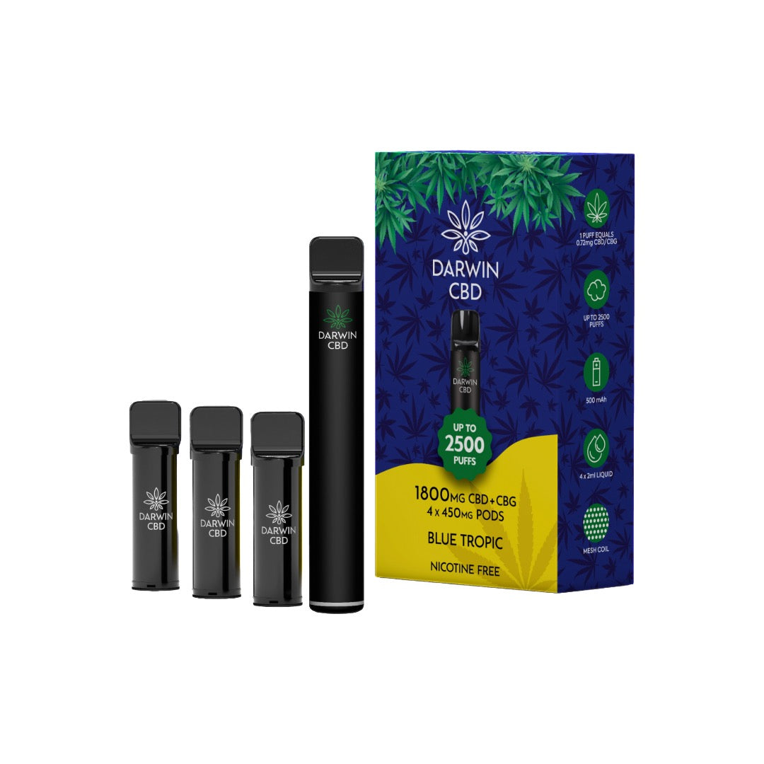 1800mg Darwin CBD 4 in 1 Vape Kit 2500 Puffs