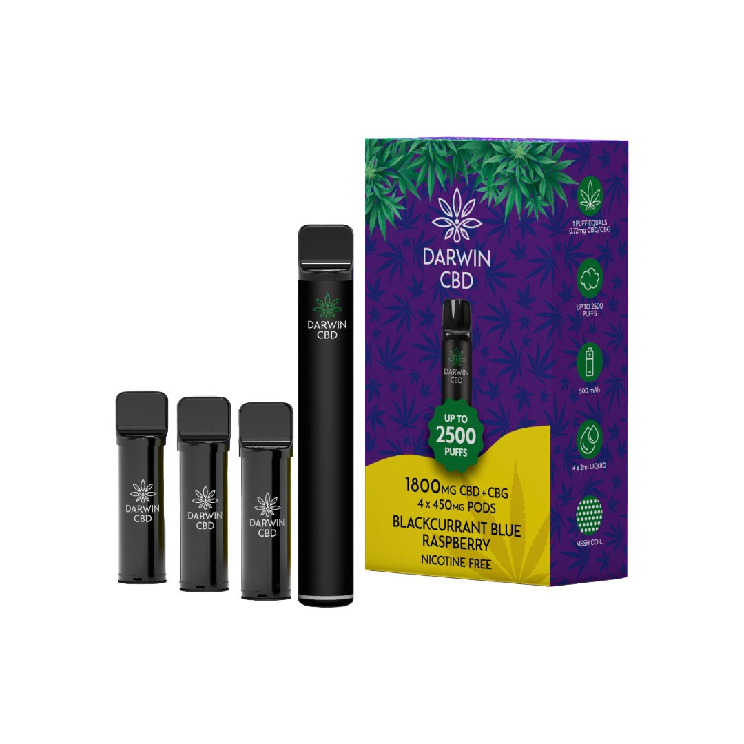 1800mg Darwin CBD 4 in 1 Vape Kit 2500 Puffs