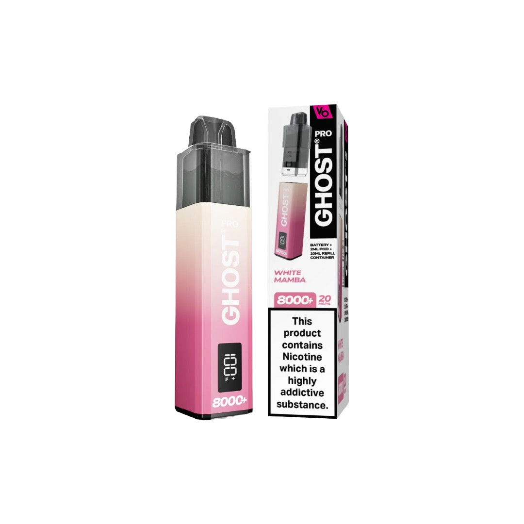 20mg Ghost Pro 8000+ By Vapes Bars Prefilled Pod Vape Kit